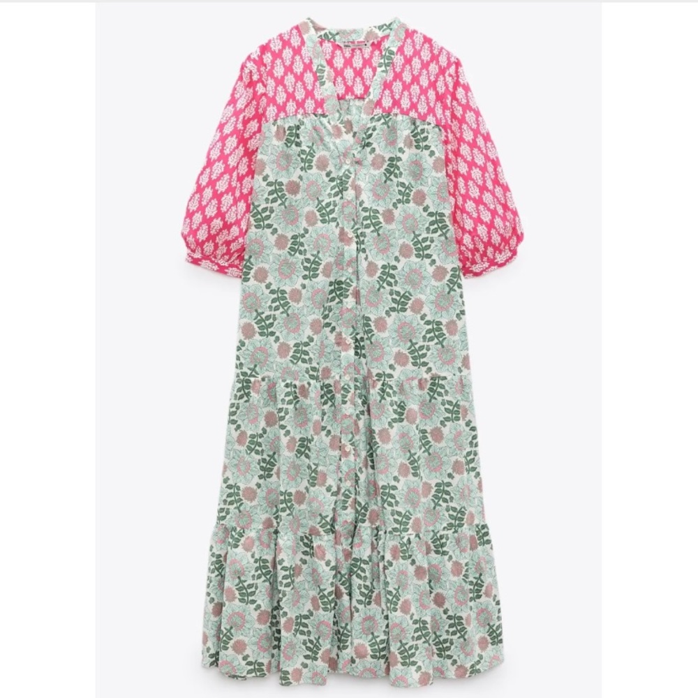 Zara Paloma Printed Midi Dress